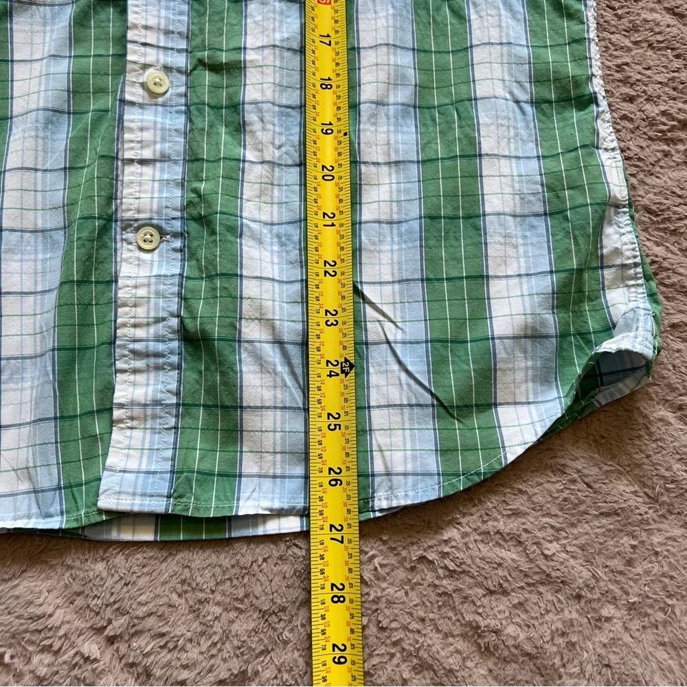 Banana Republic Plaid Button Down Shirt Preppy Western Rodeo Men's Size M
